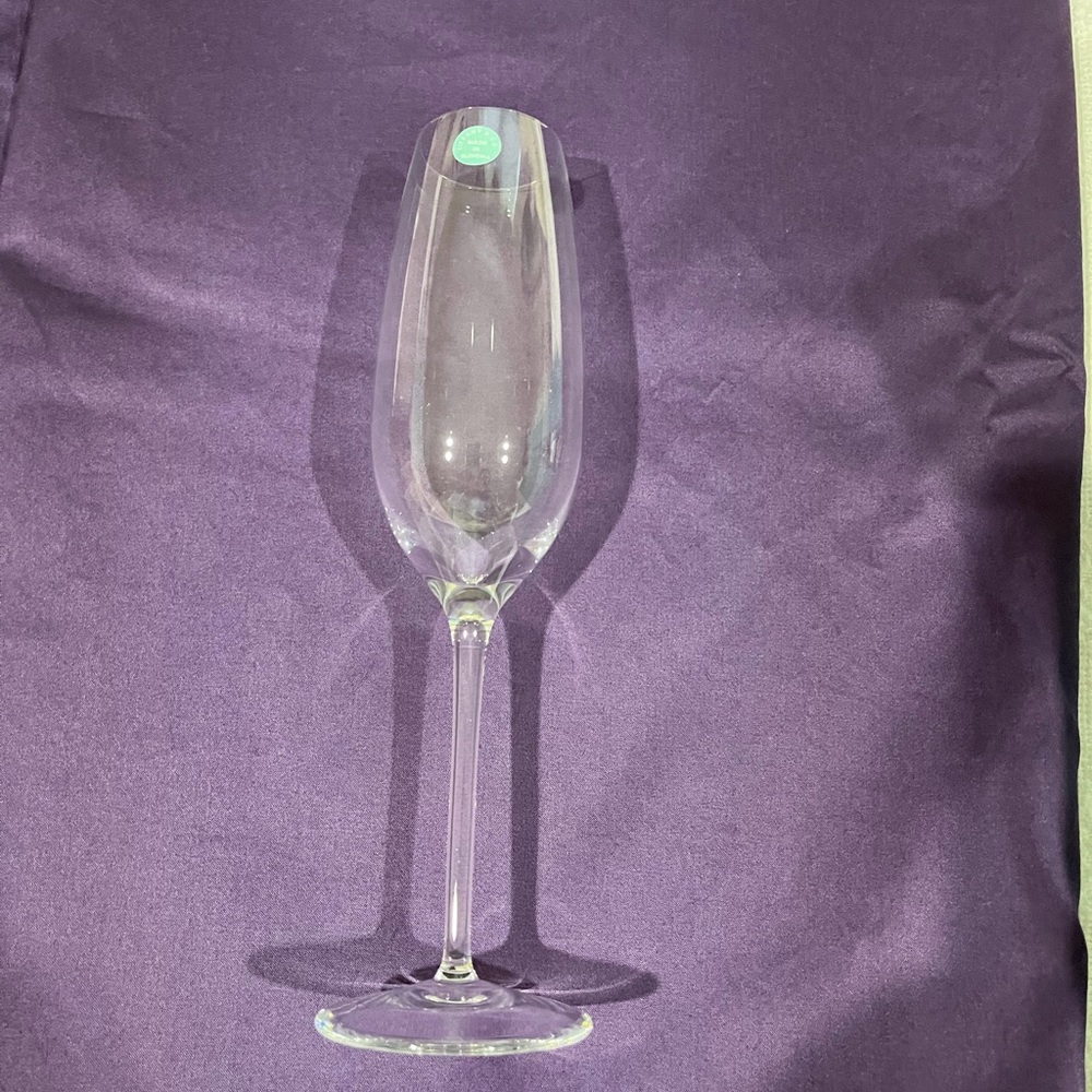 Two Tiffany champagne glasses.
